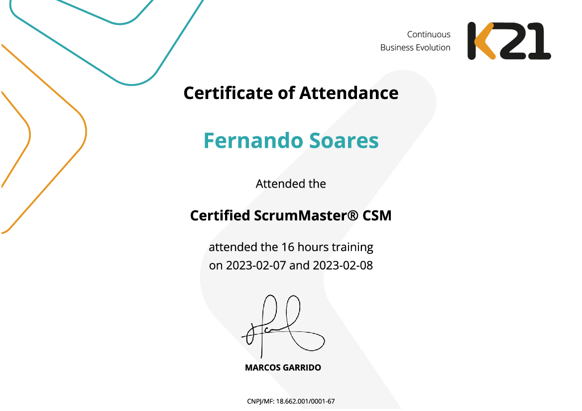 Certificado K21